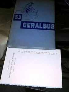 1953 BURBANK HIGH SCHOOL Yearbook California Ceralbus + Commencement Program - Picture 1 of 5