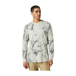 Fox Racing "Karrera" Long Sleeve Tee (Light Grey) Graphic T-Shirt - Picture 1 of 10