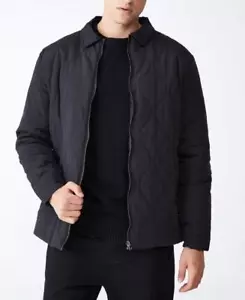 Cotton On Herren gewaschene schwarze Harrington Jacke Größe M - Bild 1 von 1