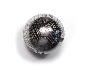 NEW! Aletai iron meteorite, China, Wonderful etched sphere, 67.9 grams, 25.5 mm - Picture 1 of 5