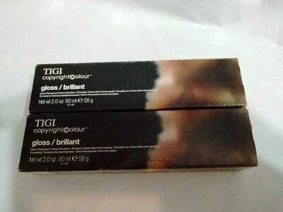 Lote de 2 TIGI 5/38 Dorado Claro Ceniza Marrón Creativo Demi Permanente  Foto 1 de 2