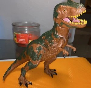 8” Long Rare Injured Tyrannosaurus Rex Figure Toy Movable Arms Legs Jaw Dinosaur - Picture 1 of 6