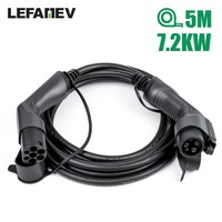 EV charging cable Type 1 to Type2. 5M 32A Electric car charger 7.2KW SAE J1772