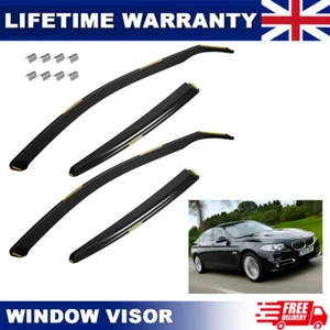 Für BMW 5er F10 4 Türer Limousine Schwarz Windabweiser 2010-2017 Clips - Bild 1 von 14