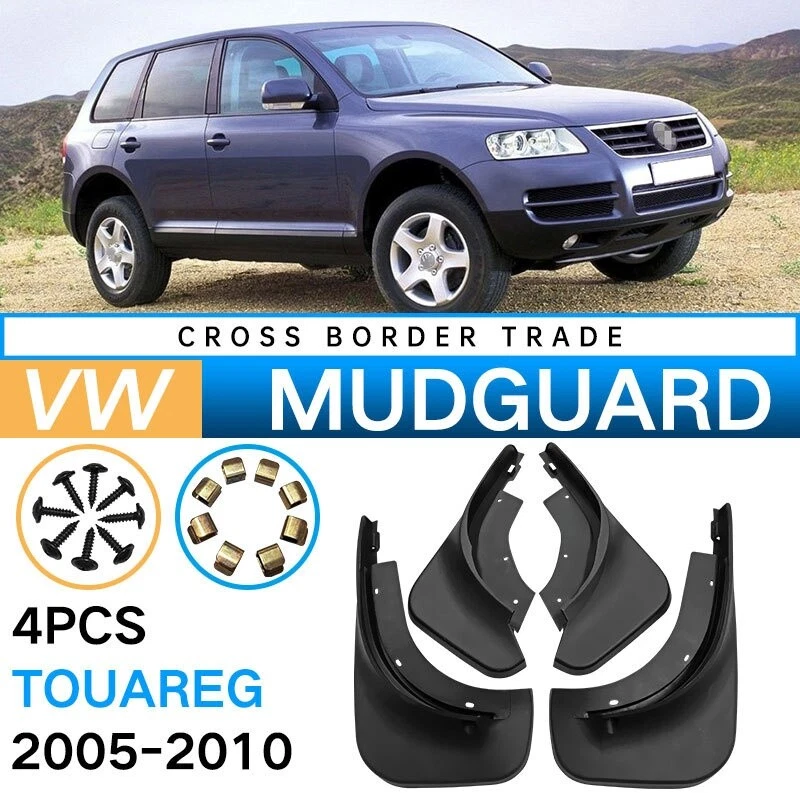 Para Volkswagen Touareg 2005-2010 Plástico ABS Guardabarros Neumático Coche Protector de Lodo 4 Piezas Foto 1 de 4