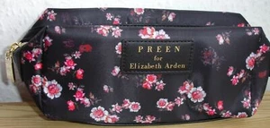 Elizabeth Arden Preen Black with Flower Design Make-Up Cosmetics Toiletry Bag - Picture 1 of 1