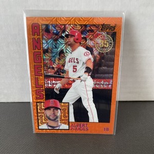 Albert Pujols 2019 Topps Silver Pack 1984 Chrome Refractor Orange /25 LA Angels