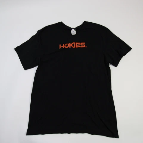 Virginia Tech Hokies Port Company Short Sleeve Shirt Men's Black Used Cover