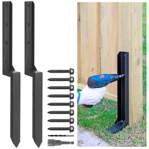 Epcee Heavy Duty Steel Fence Post Repair Stakes, Fence Post Anchor Ground Spi... - Picture 1 of 6