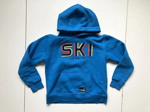 SUN VALLEY Blue Warm IDAHO SKI RESORT HOODIE Snowboard Winter Hike Kid YOUTH S - Picture 1 of 7