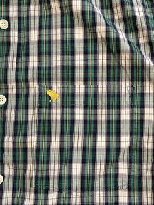 Vintage Abercrombie & Fitch A&F Herren Muscle XL grün kariert Button Down Hemd Y2k - Bild 1 von 6