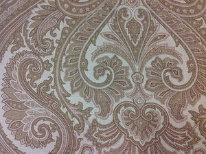 Vervain Linen Paisley Drapery Upholstery Fabric- Lemongrove/Rosewater 2.80 yds - Picture 1 of 3