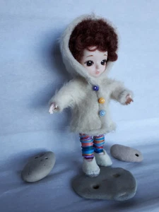 Clothes,coat with a hood,shoes,gaiters,outfit for dolls Pukifee,Lati yellow,BJD - Picture 1 of 8