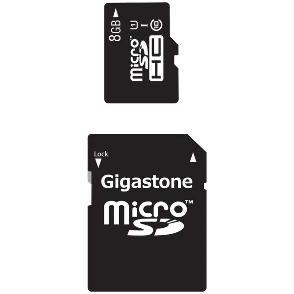 Gigastone GS-2IN1C1008G-R Class 10 UHS-1 microSDHC Card & SD Adapter (8GB) - Image 1 of 1