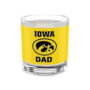 Iowa Hawkeyes DAD Old Fashioned Rocks Glass - Fan Cup - Picture 1 of 8