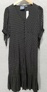 Vestido Anthropologie Maeve Verano Breeze Fit & Flare Talla 6 Negro B42 - Imagen 1 de 11