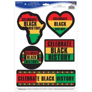 Beistle Celebrate Black History Peel 'n Place Removable Window Door Decoration - Picture 1 of 3