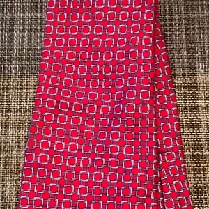 Nice red with pattern silk necktie - Picture 1 of 1