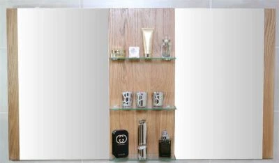 Double Oak Wall Mirror | H70cm x W123cm Landscape - Image 1 of 2