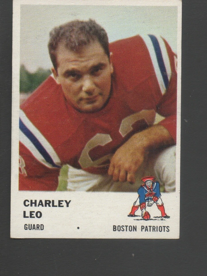 1961 Fleer Football Card #181 Charley Leo-Boston Patriots Ex Mint Card - Image 1 of 1
