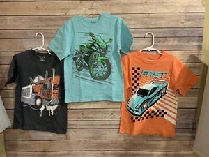 Children’s Place Boys T-Shirts, Size Small(5/6) 3 Shirts. NWT. Truck, Motorcycle - Picture 1 of 10