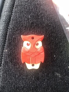 Vintage Cole Typewriter Advertising Owl Syracuse NY Necklace ? - Picture 1 of 3