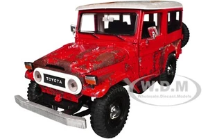 TOYOTA FJ40 LAND CRUISER RED (RUSTED) 1/24 DIECAST MODEL CAR BY MOTORMAX 79323 - Picture 1 of 6