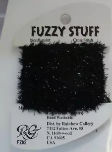Rainbow Gallery Rainbow Fuzzy Stuff Needlepoint Cross Stitch FZ02 Black 10yds - Picture 1 of 5