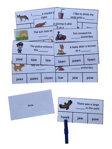 Lehrerdepot Kinder pädagogische Lernressource Aktivitätsspiel Diphthong AW - Bild 1 von 2