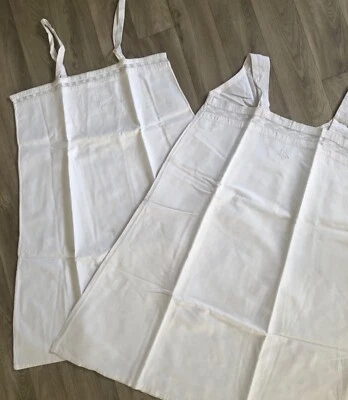 2 chemises de nuit lin anciennes avec monogramme - Photo 1/4