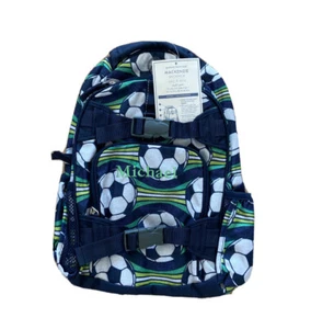 Neu! Pottery Barn Kids KLEINER Jungen RUCKSACK Monogramm MICHAEL blau FUSSBALL - Bild 1 von 2