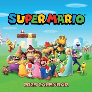 2025 Calendar Super Mario Bros Month to View Nintendo Square Calendar - Picture 1 of 9