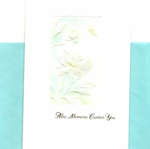 Sympathy Blue Butterfly May  Beautiful Memories Comfort You Hallmark Card  - Picture 1 of 3