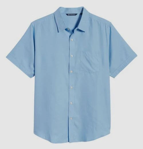 $85 Cutter & Buck Men's Blue Windward Short-Sleeve Twill Button-Up Shirt Size XL - Image 1 of 1