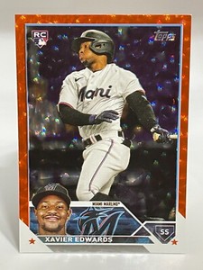 2023 Topps Update XAVIER EDWARDS Marlins rc #US296 Orange Foilboard 134/299