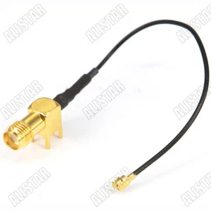 10x SMA Female Right Angle PCB to U.fl/IPX Extension Antenna WiFi 1.13mm Cable - Picture 1 of 6
