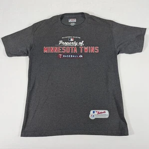 Minnesota Twins T-Shirt Size M Medium Grey Shirt Baseball Majestic Authentic - Bild 1 von 9