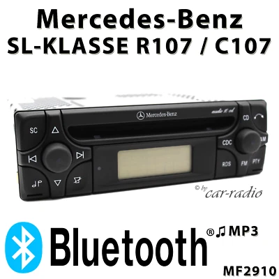 Mercedes R107 Radio Audio 10 CD MF2910 MP3 Bluetooth SL-Klasse C107 Autoradio - Bild 1 von 4