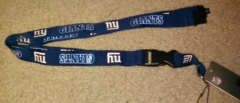 NFL New York Giants Blue Breakaway Lanyard Keychain NWT Free Shipping Cover