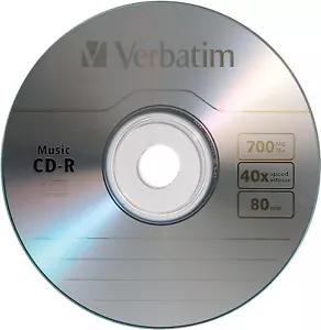 25-Pack Verbatim Music 40x CD-R Discs #96155 - Warehouse Closeout Special! - Picture 1 of 3