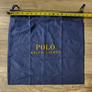 POLO Ralph  Lauren Dust Protection Bag Navy Blue Logo Cotton New 17"x17" - Picture 1 of 3