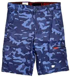 NUEVO Pantalones Cortos de Carga Levi's Strauss Jóvenes Niños Azul Camuflaje Camuflaje Talla 8 ~ ENVÍO GRATUITO - Imagen 1 de 3