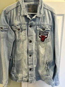 Vintage 90s Chicago Bulls NBA Basketball Denim Trucker Jeansjacke, Herren XL - Bild 1 von 7