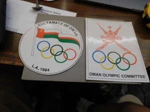 JUEGOS OLÍMPICOS 1984 EQUIPO SULTANATO DE OMÁN CALCOMANÍAS/PEGATINAS - Imagen 1 de 5
