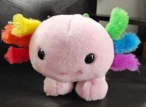 Build A Bear Regenbogen rosa Axolotl Stofftier 18 Zoll 2023 Soundbox I love you - Bild 1 von 6