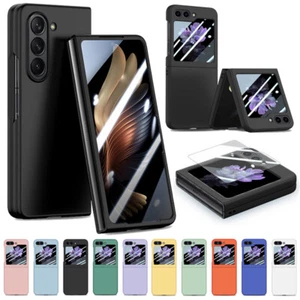 For Samsung Galaxy Z Flip 5 Z Fold 5 Slim Shockproof Case Cover+Tempered Glass - Picture 1 of 32