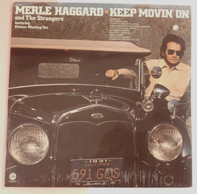 MERLE HAGGARD & The STRANGERS Keep Movin' On (1975) LP *STILL SEALED* ML 765 - Image 1 of 4