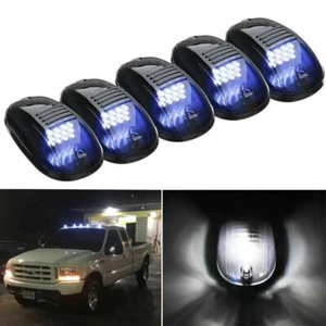 5x Smoked Lens Roof Top Cab Lights White LED For Chevy Silverado 1500 2500 3500 - Picture 1 of 10
