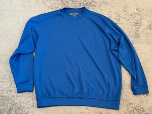 Pebble Beach Performance Mens XL Long Sleeve Crew Neck Blue Golf Shirt Active - Picture 1 of 5