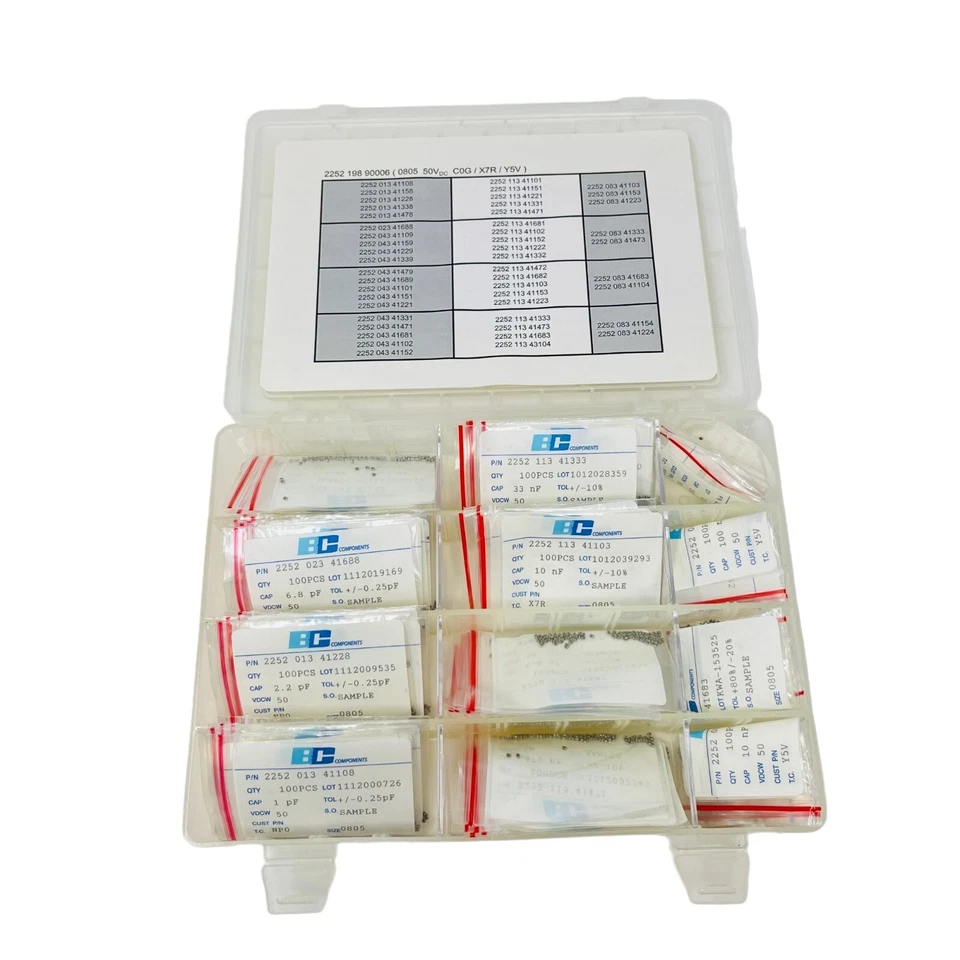Kit de muestra de ingeniería de condensador cerámico multicapa BC Components MLCC al por mayor Foto 1 de 4